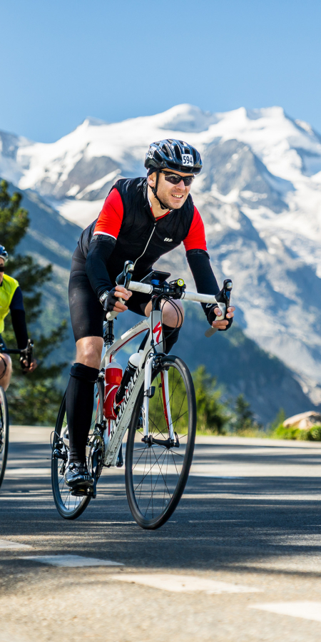 La Cuorta: Past glaciers at the Engadin Road Bike Marathon.