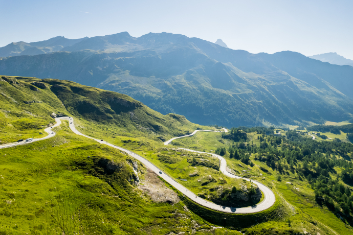 Rennstrecke La Cuorta - Engadin Radmarathon.