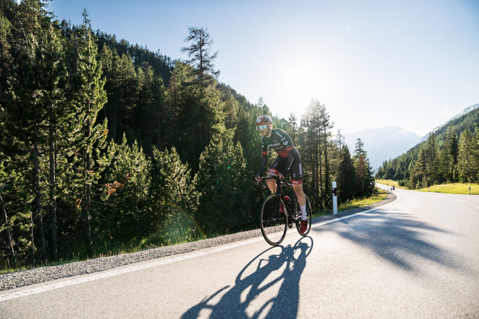 Der Prolog, das Zeitfahren beim Engadin Radmarathon.