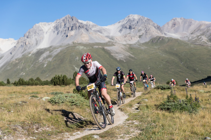Im Val S-charl beim Nationalpark Bike-Marathon. Bild: Dominik Täuber.